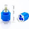 35mm 40mm Ceramic Disc Cartridge Faucet Valve Core PP Plastic Thermostatic Mixer Cartridge Replacement for Bathroom Kitchen Sink