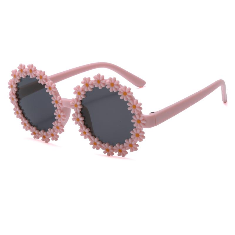 Kids Round Flower Sun Glasses Cute Daisy Sunglasses Outdoor Sun Protection Shades Fashion Funny Party Eyewear