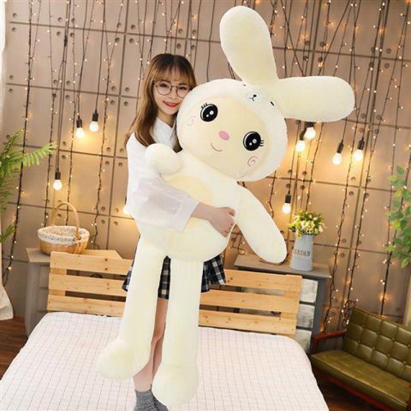 Large Plush Rabbit Toy Pillow Adorable Soft Stuffed Bunny Doll For Kids Gifts