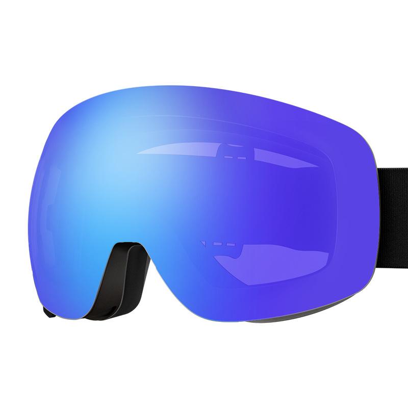 Men's and women's magnetic ski goggles, spherical ski glasses, anti-fog snow goggles, protective eyewear equipment