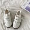 Ugly cute summer new niche design student little white shoes Velcro board shoes women