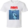 Paws Jaws Movie Parody When Cats Attack Custom Design Funny Joke Kitten T Shirt
