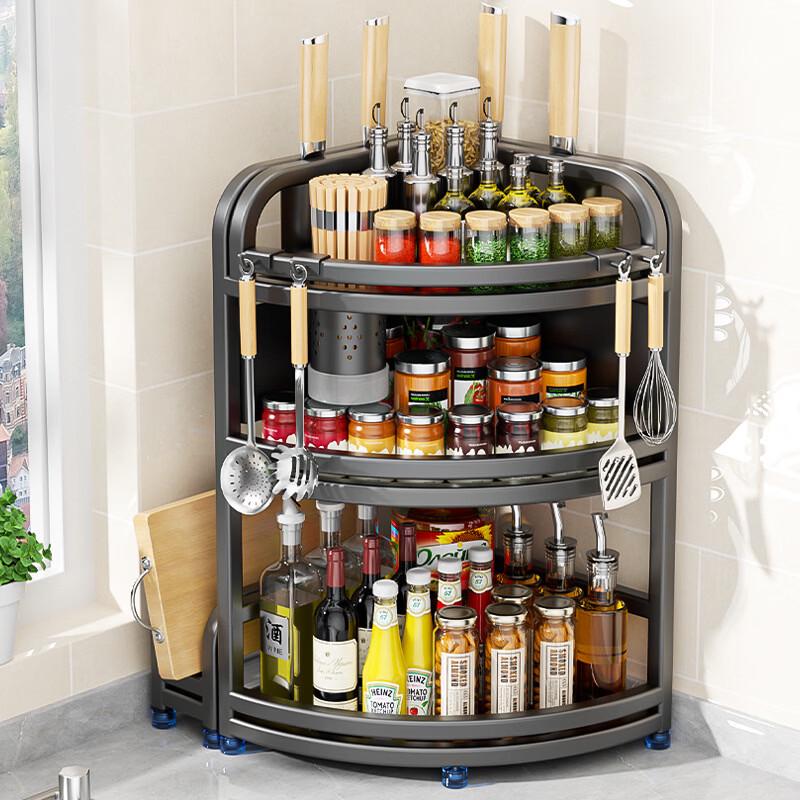 Countertop 3-Tier Stainless Steel Kitchen Storage Rack