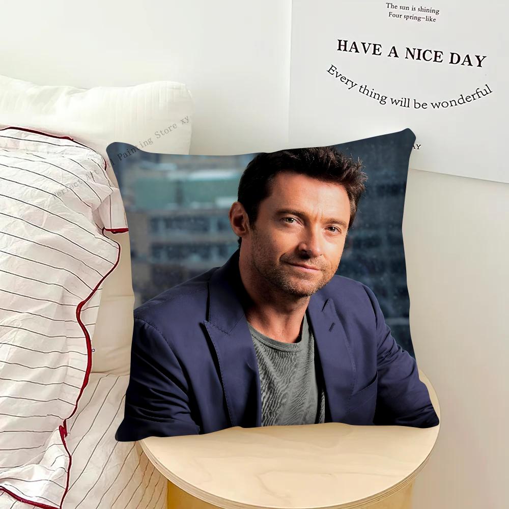 H-Hugh J-Jackman Pillow Case Fashion Square Pillowcase Bedroom Sofa Room Ins Decoration Leisure Cushion Cover 40x40