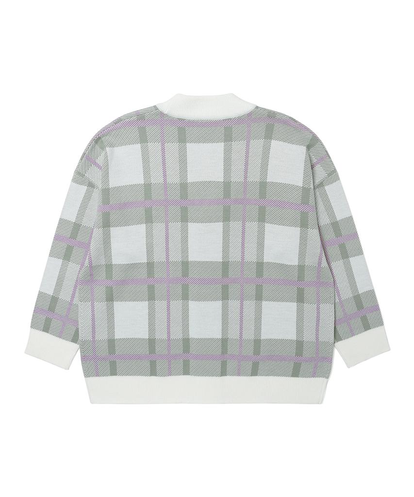 Ucla Check Jacquard Cardigan [Ivory](Uz1Gd01_22)