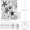 EOBTAIN Black and White Nautical Shower Curtain for Bathroom Summer Starfish and Seaweed Abstract Underwater Fabric Shower Curtain with 10 Hooks