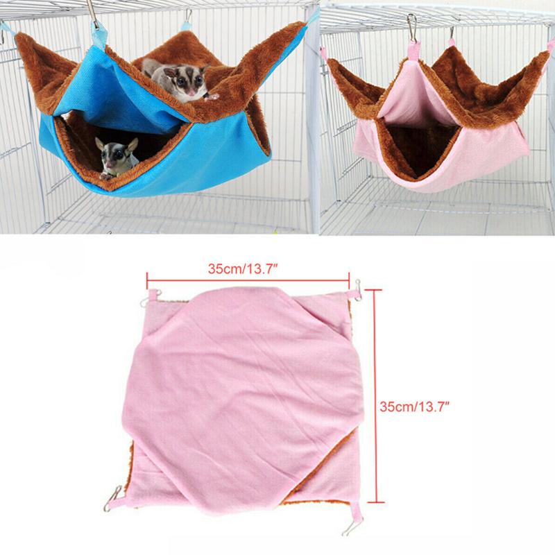 Rat Pet Ferret Squirrel Bird Hamster Hammock Hanging Cage Nest Bed Toys House
