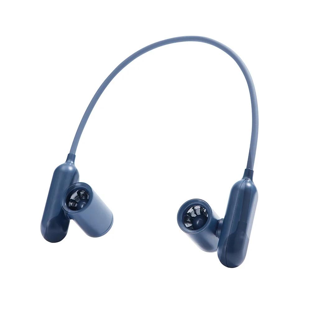 

Портативний складаний вентилятор на шию Високошвидкісне охолодження Вентилятор для спорту на відкритому повітрі Дизайн для підвішування Пластиковий матеріал USB-зарядка