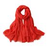Écharpe Châle en Coton Lin Avec Protection Solaire Été Couvre-Maillot de Bain Respirant Pliable Essentiel de Voyage