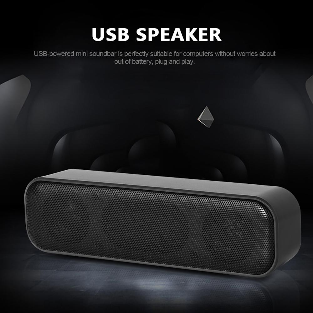 Soundbar Speaker Portable USB Wired Computer TV PC Laptop Desktop Subwoofer Sound Box Music Caixa De Som Bocina Coluna Acoustics 5