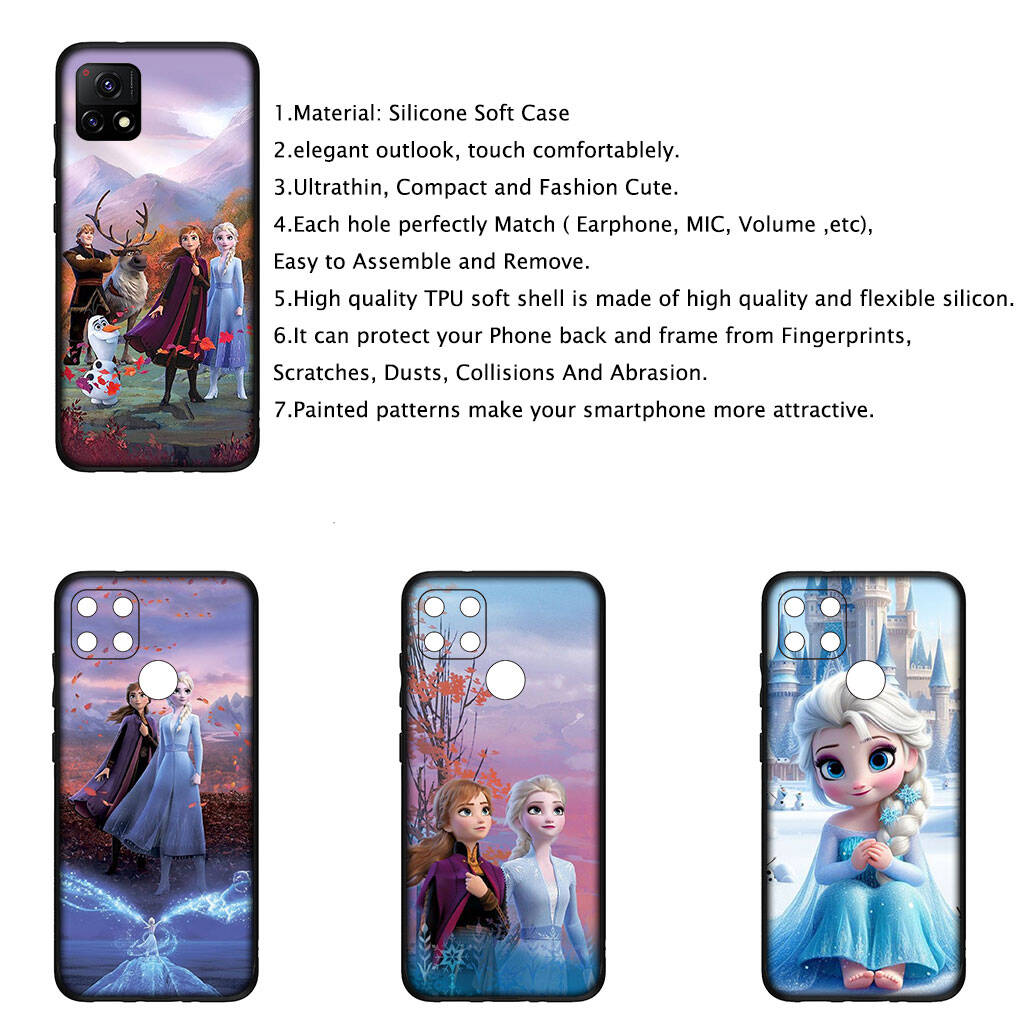 for Motorola Moto Edge 70 60 50 G54 G86 Samsung Galaxy S25 iPhone 17 16 15 Xiaomi Redmi Note 14 13 Pro Max Phone Case Cartoon Elsa Anna Olaf Cover