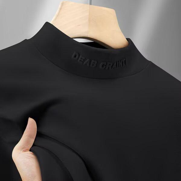 

Мужская двухсторонняя немецкая бархатная полуводолазка с длинным рукавом, утолщенная теплая футболка-свитер для осени и зимы M