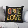 Bob Marley Reggae One Love Square Pillowcase Polyester Linen Velvet Creative Zip Decor Pillow Case Home Cushion Case X