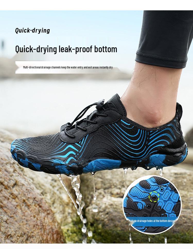 Cross-Border Quick-Dry Five-Finger Wading Shoes for Men & Women - Ideal for Beach, Swimming, Yoga, Fitness, and Snorkeling.