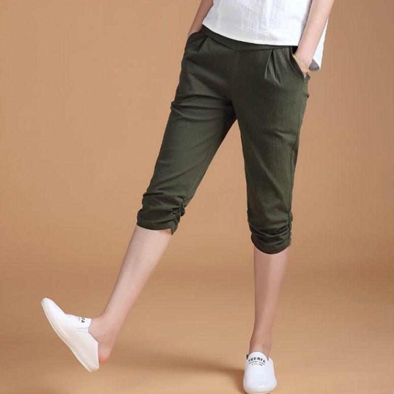 High Waist Korean Style Spring Harem Pants - Cotton Linen Ice Silk, Slimming and Comfortable Casual Wear
