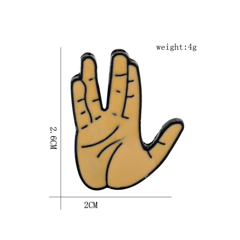 

Значок-брошь в виде жеста Star Trek