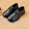 Top‑Layer Cowhide Mom Shoes, Round Toe Low Heel Shallow Mouth Dance Shoes, Breathable Versatile Flat Casual Leather Shoes SA‑2289
