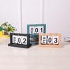 Wooden Perpetual Flip Calendar Simple Minimalist Design Desktop Ornament for Home Study Dorm Office Desk Decor