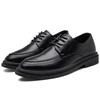 Fashion Men's Dress Formal Calfskin Leather Shoe Men Business Casual Men Fashion Breathable Shoes British Casual Lace Up Single Leather