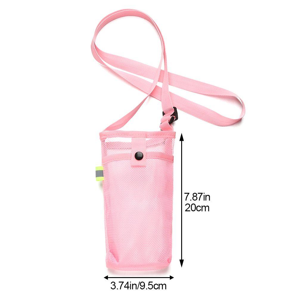 Useful Visible Bag With Strap Cup Sleeve Mesh Cup Pouch Mobile Phone Bag Sport Water Bottle Cover