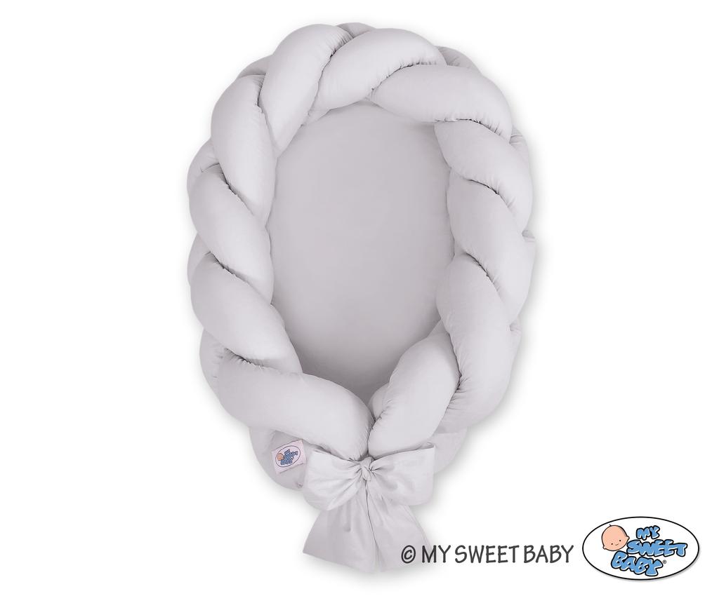 2-in-1 Braided Baby Cocoon - Gray