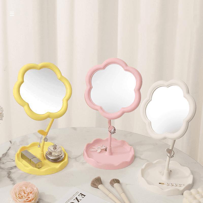 Desktop Sunflower Makeup Mirror Creative Dormitory Desktop High Value Bedroom Mirror Home Decoration Mirror