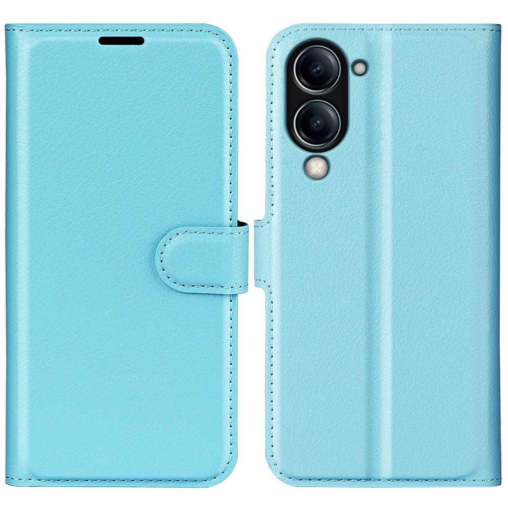 For vivo Y04 4G Case Litchi Texture Shockproof Leather Wallet Phone Cover