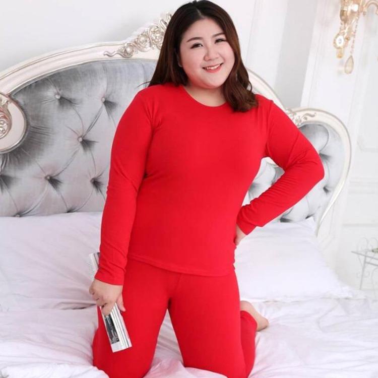 Set Termico Caldo 2 Pezzi Alta Qualità Taglie Forti Donna Long Johns Monocolore Set Sagomati M 10XL