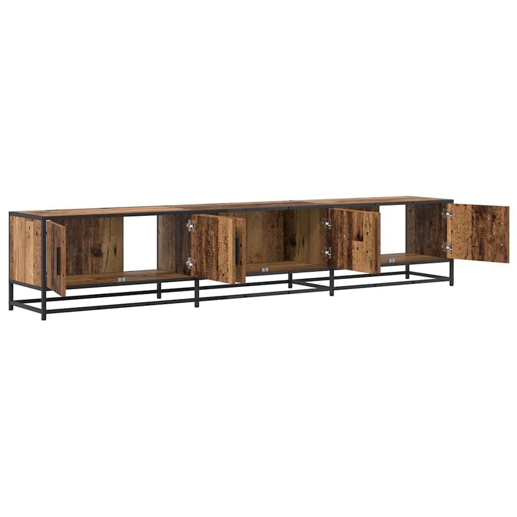 TV Units 2 Pcs Reclaimed Wood Look 210 X 35 X 41 Cm Engineered Wood