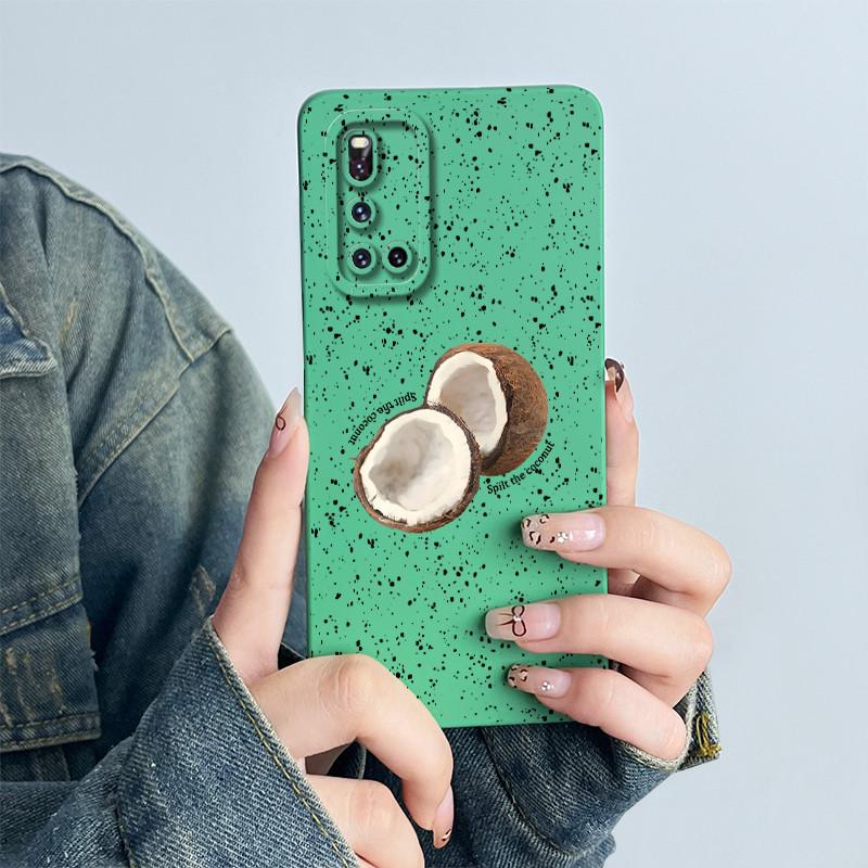 Soft Casing For Vivo V19 1933 Case Cute Astronaut Cartoon Pattern Liquid Silicone Shockproof Ultra-thin Protective Phone Case