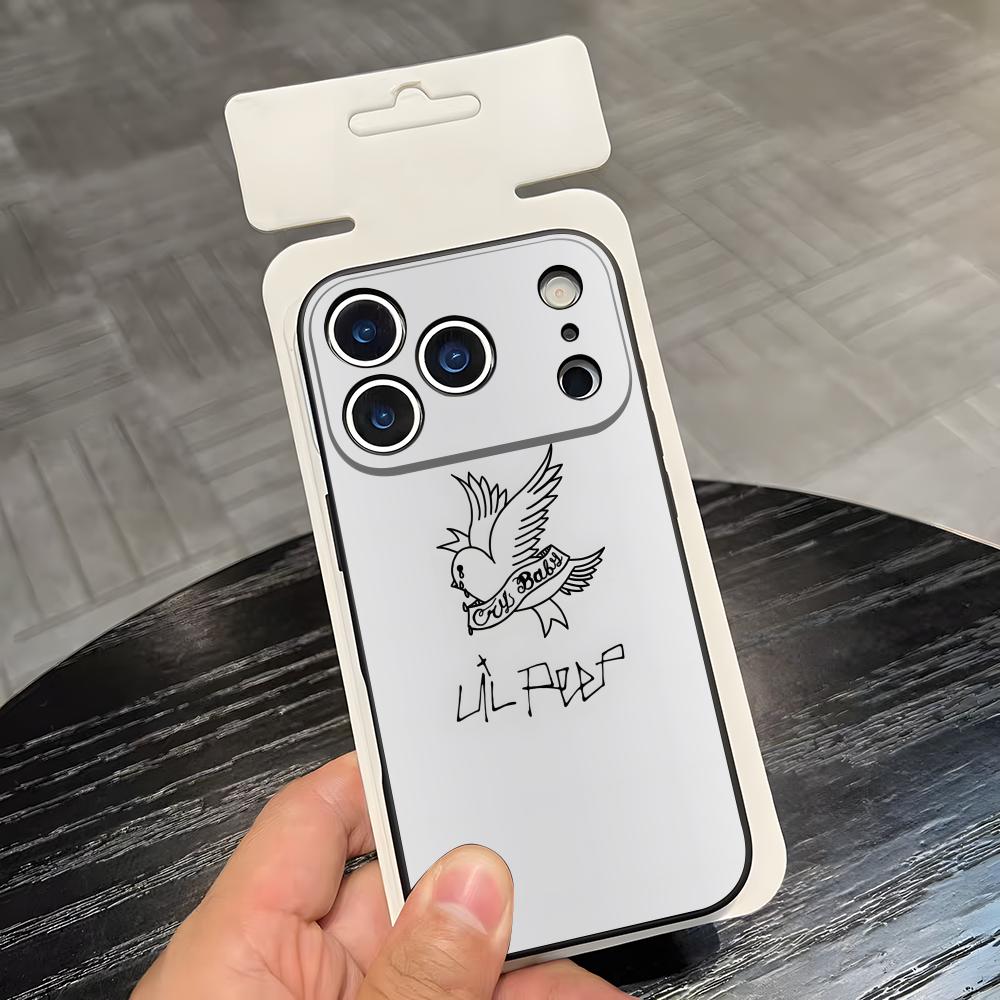 L-Lil Peep Anime Phone Case For IPhone 17 Air 16 E Pro Max 15 14 13 Mini 12 Pro 11 Max Plus Black Soft Shell
