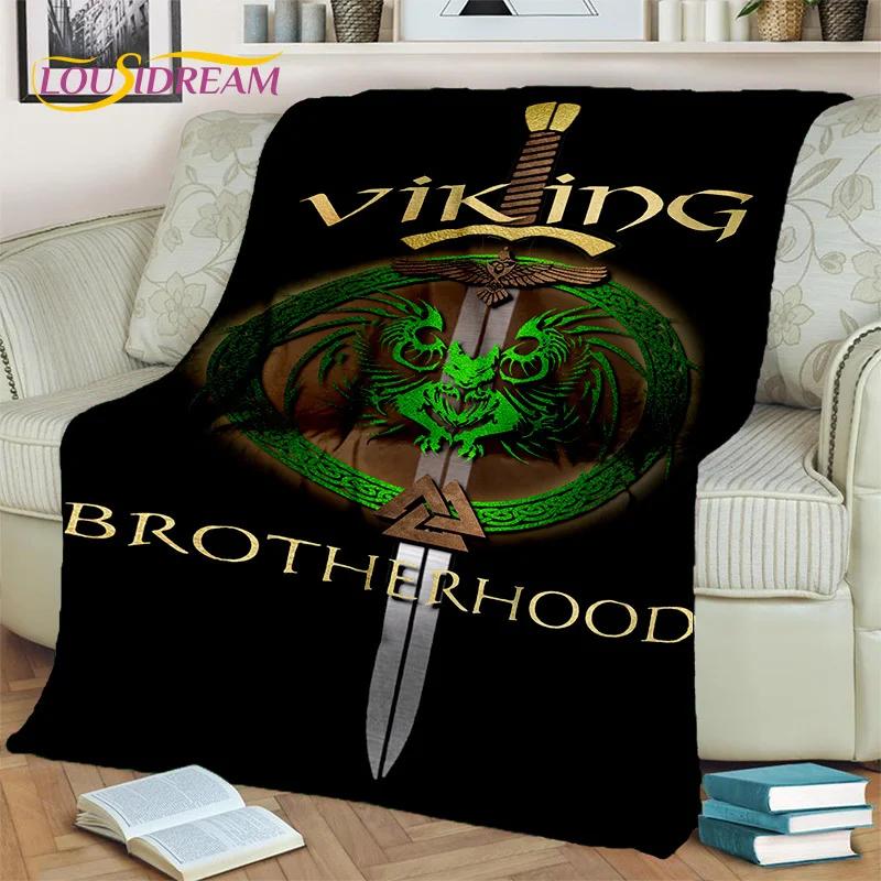 

Одеяло с викингом, скандинавской мифологией, Фенриром и вороной, фланелевое одеяло для дома, спальни, кровати, дивана, пикника, офиса, пешего туризма, отдыха, сна, подарок 30x40inch