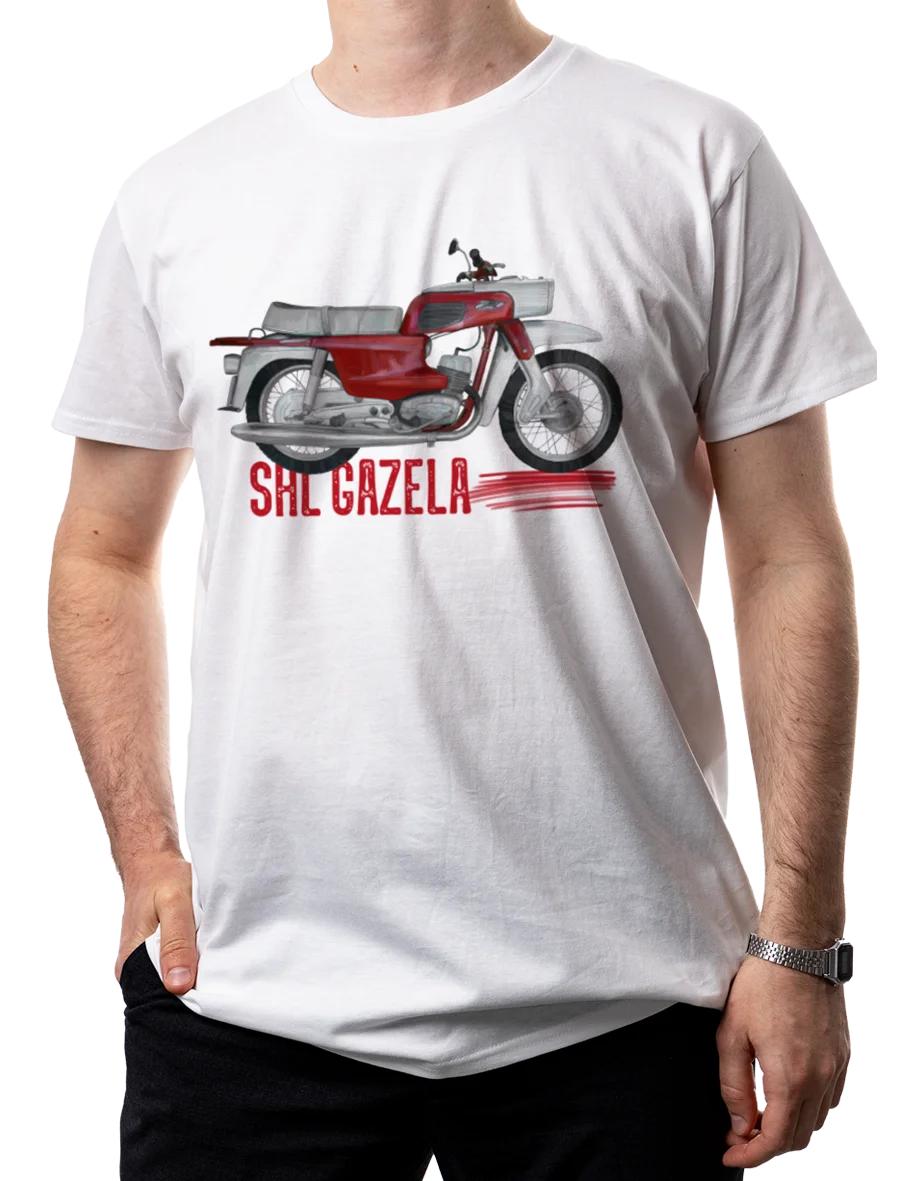 

Cold War Era Polish SHL M17 Gazela Motorcycles TShirt 100 Cotton ONeck Summer Short Sleeve Casual Mens Tshirt Size S3XL S