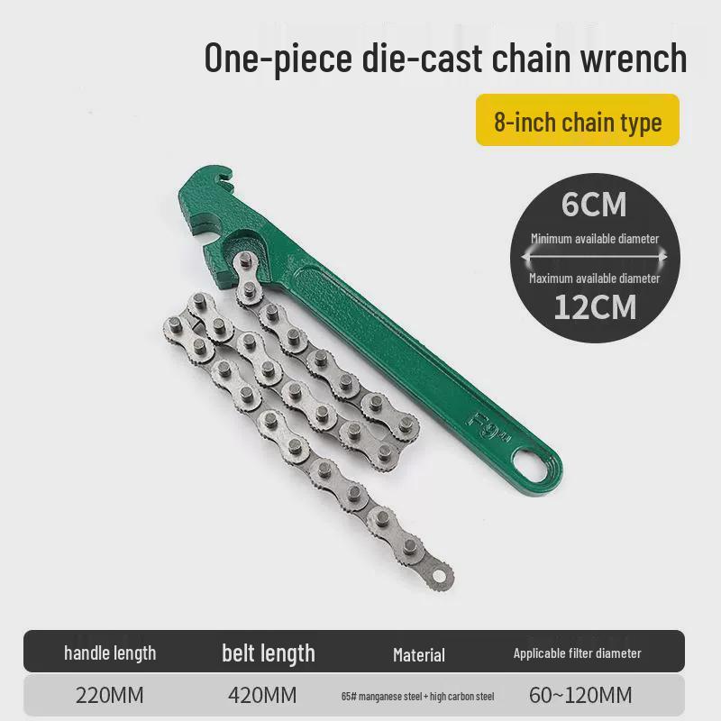 Front-Mounted Oil Filter Removal Wrench - Belt Chain Tool