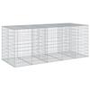VidaXL Gabionenkorb mit Deckel 250x100x100 cm verzinktes Eisen, Gabionenmauer, Gabionenstützmauer, Zaun in 3295193