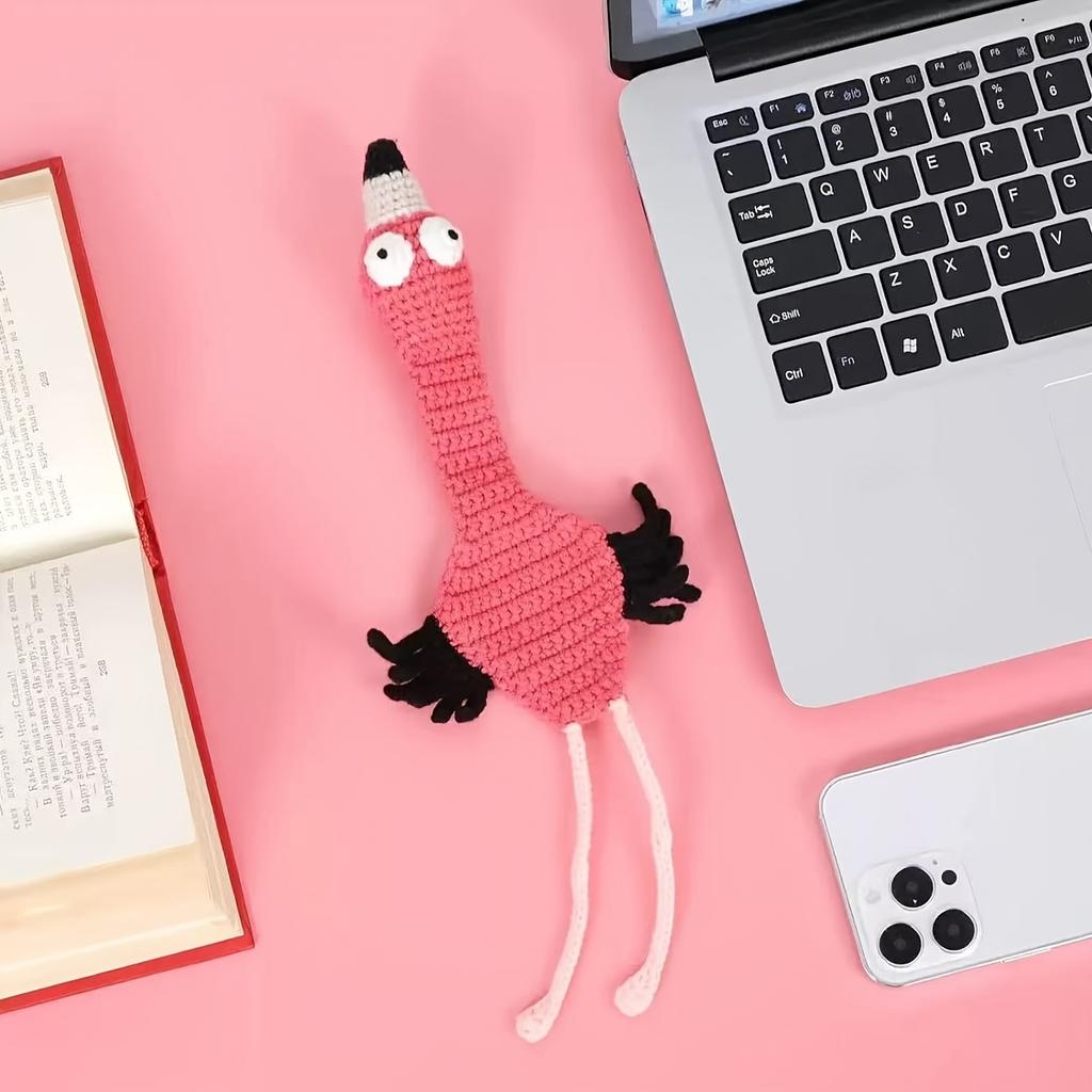 1pc 3D Animal Bookmark Handmade Crochet Creative Funny Design Bookmark, Perfect As Birthday Gifts, Valentine's Day Gifts, Thanksgiving Gifts