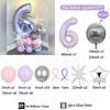 41pcs 4D Disco Balloon Cream Purple Number Birthday Balloon Set Music Enthusiasts Birthday Balloon Festive Party Decoration