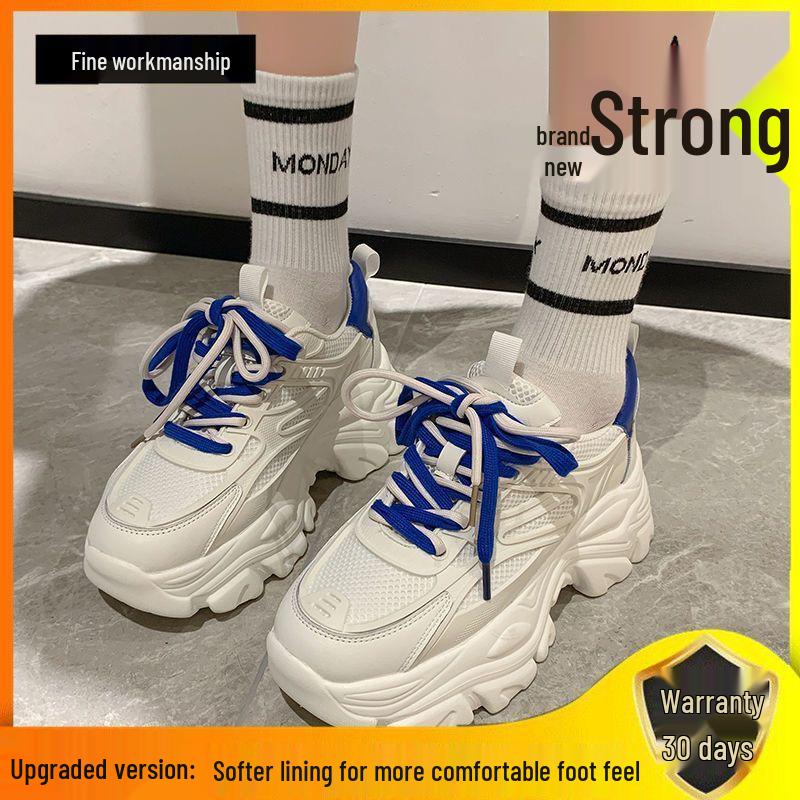 

Women s 2025 Trendy Chunky Sneakers: Breathable Mesh, Thick Sole, Height-Boosting, Versatile Spring/Summer Style. 35