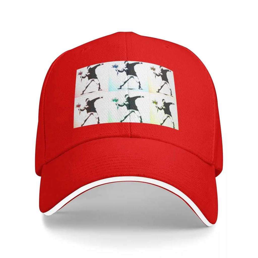 The Walled Off Hotel Banksy Flower Thrower  Love Is In The Air Baseball Cap New Hat Ball Cap Hats For Unisex Womens