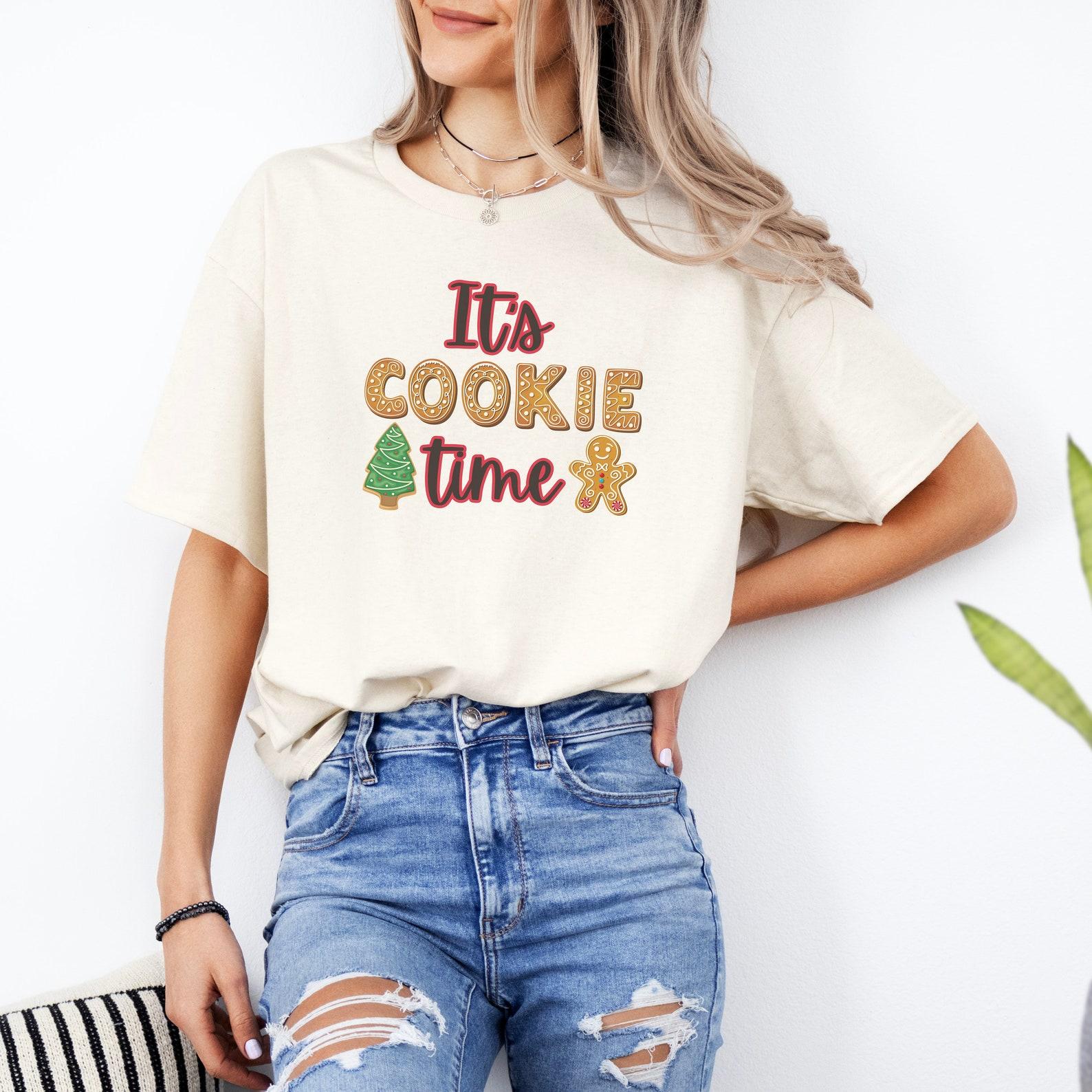 It s Cookie Time T-Shirt, Baking Crew Tee, Cookie Exchange Crew, Cookie Crew, Gifts for Girlfriend, Gifts for Mom, Unisex Heavy Cotton Tee M