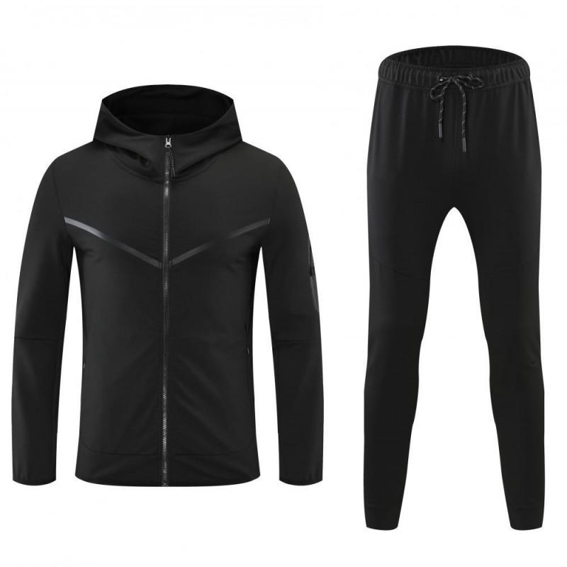 Quick-Dry Sportswear Set Men Women - Hooded Zip-Up Tracksuit With Long Sleeves Lightweight Fitness Outfit Running Gym