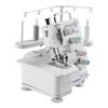 Serger Overlock Sewing Machine, 1250 Stitches Per Minute, 3 and 4 Thread Capability, with LED Light and Strong Suction Feet, Heavy-Duty Metal Frame