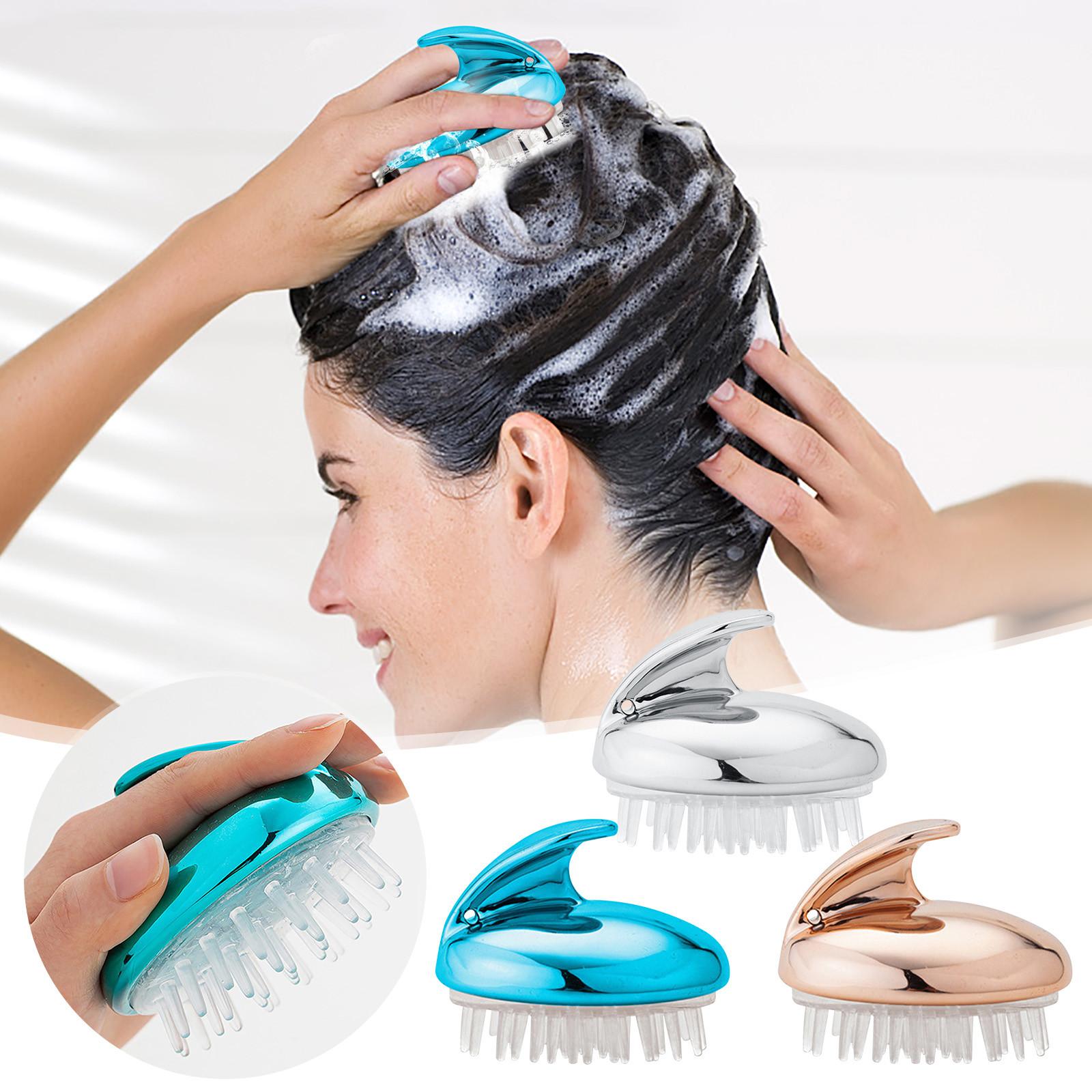 

Щітка для масажу шкіри голови Щітка для шампуню Щітка для шкіри голови для всіх типів волосся Силіконова щітка для масажу голови Масажна щітка для голови Здоров’я Масажна гребінець Гребінець для ванни Шампунь проти свербіння Силікон синій