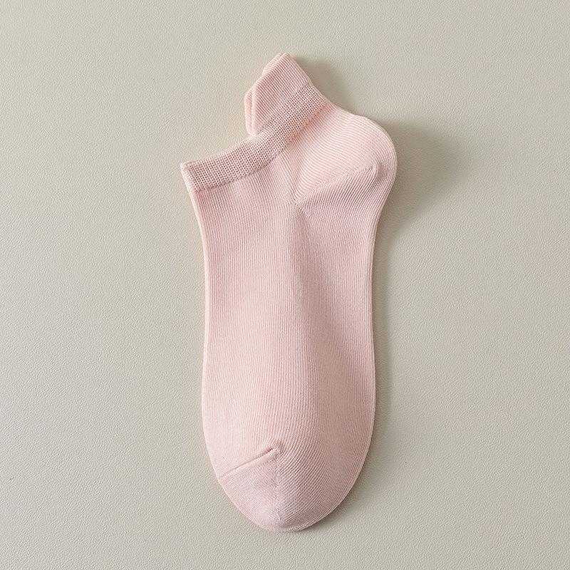 Women's Short Socks Summer Solid Color Boat Socks Ladies Sweat-absorbent Breathable Sports Socks
