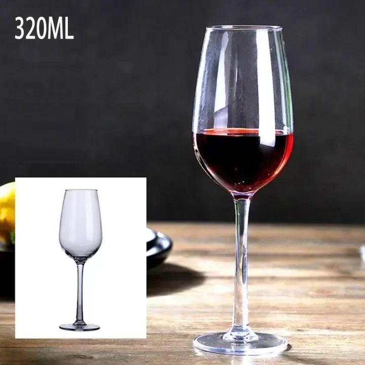 1pc Plastic Transparent Wine Cups Whiskey-Cocktail Vodka Barware Acrylic Clear Champagne Cups Drinkware Home Goblet Brandy Glas