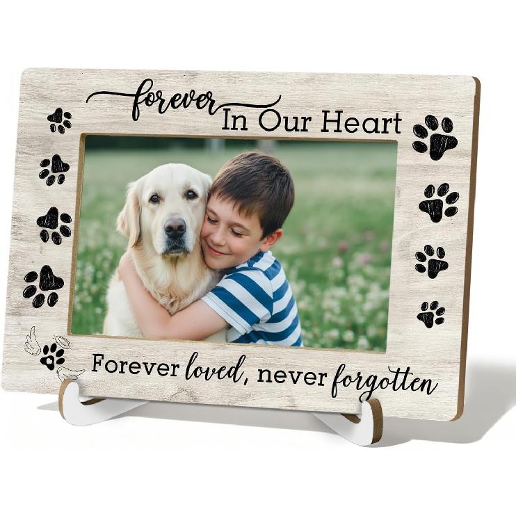 Dog Memory Memorial Gifts 4x6 Picture Frame, Dog Loss Sympathy Gifts Photo Frame, Pet Dogs in Loving Memory Picture Photo Frames 4"x6"for Desk