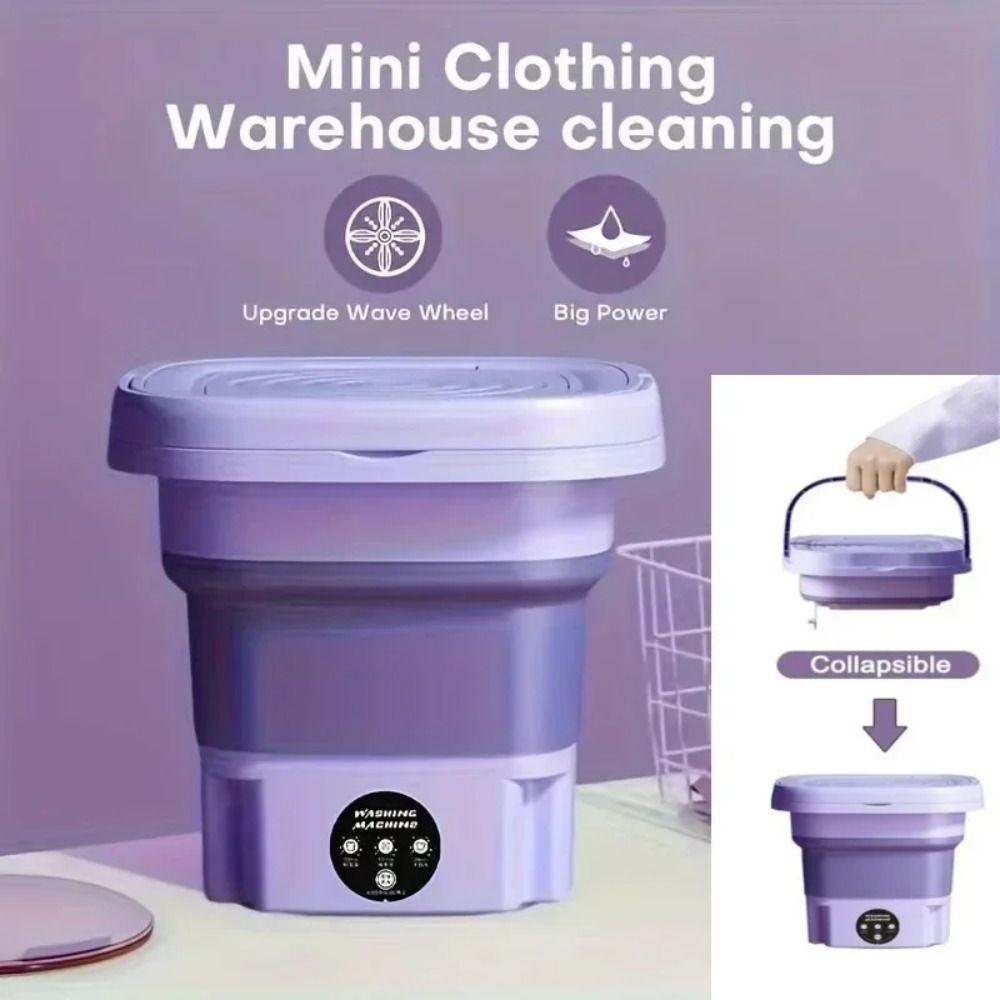 Large Capacity Mini Washer Foldable Clothes Spin Dryer Bucket Portable Washing Machine  Socks