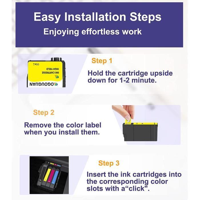 Cartouches d'Encre Compatible - Teland - 604XL - Pack de 4 - Multi-couleurs - Pour Epson XP-2205/XP-4200/XP-3200