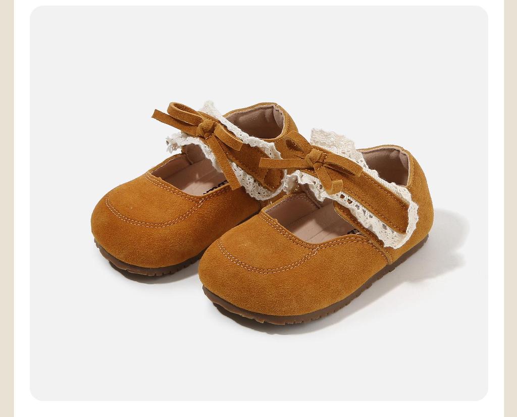 Frühling 2026 Baby Mädchen Schleife Weiche Sohle Leder Lauflernschuhe - Prinzessinnen Ballerinas
