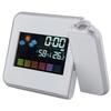 Digital LED Weather Forecast Projector Calendar Humidity Display Alarm Clock(Black)
